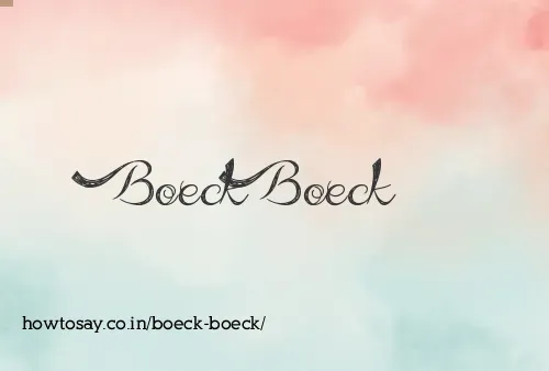 Boeck Boeck