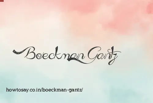 Boeckman Gantz