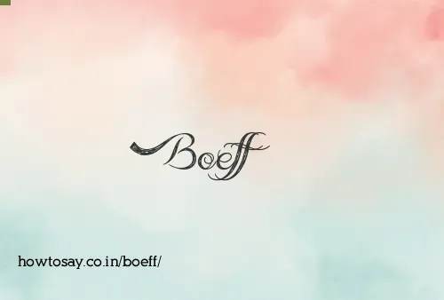 Boeff