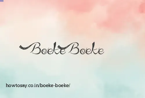Boeke Boeke