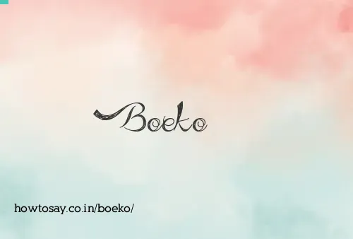 Boeko