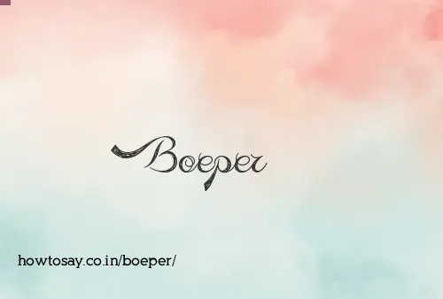 Boeper