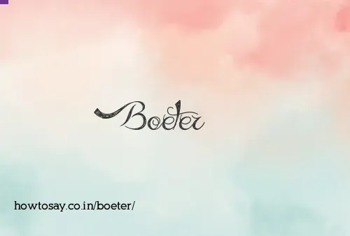 Boeter