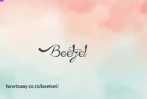 Boetzel