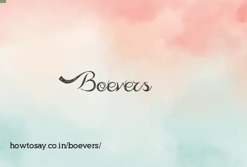 Boevers