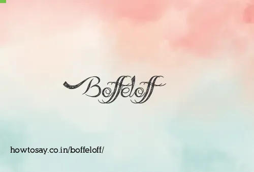 Boffeloff