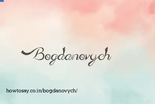 Bogdanovych