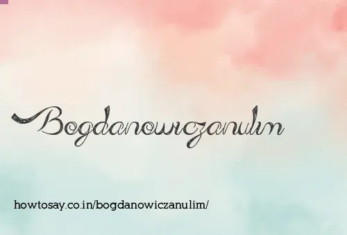 Bogdanowiczanulim