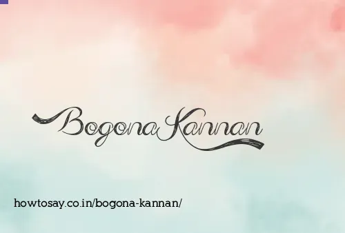 Bogona Kannan