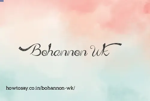 Bohannon Wk