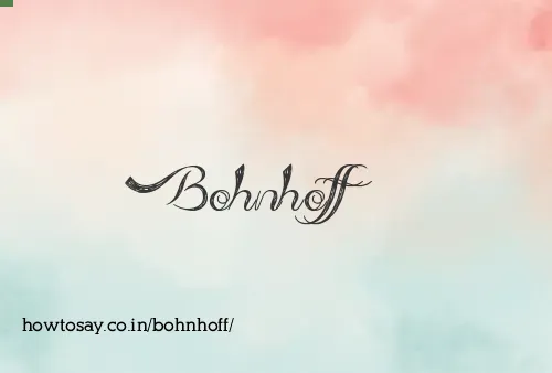 Bohnhoff