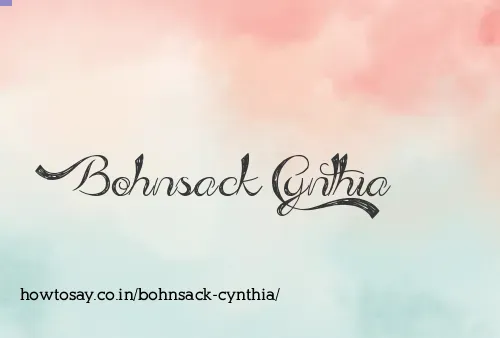 Bohnsack Cynthia