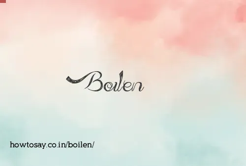 Boilen