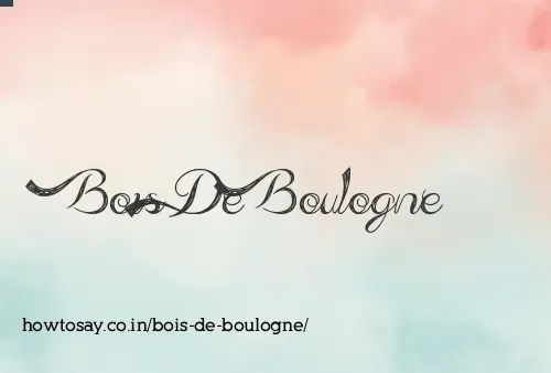 Bois De Boulogne