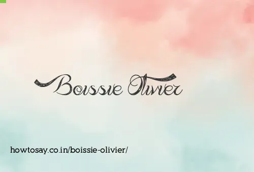 Boissie Olivier