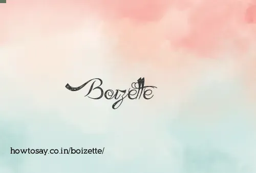 Boizette