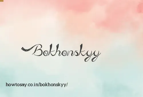 Bokhonskyy