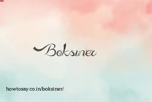 Boksiner
