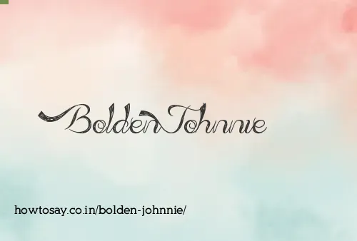 Bolden Johnnie