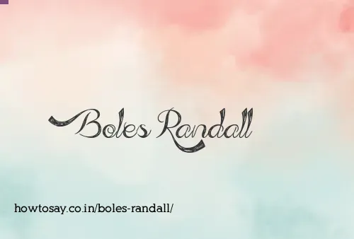 Boles Randall
