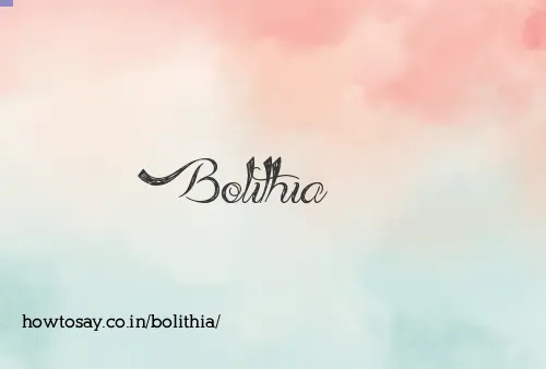 Bolithia