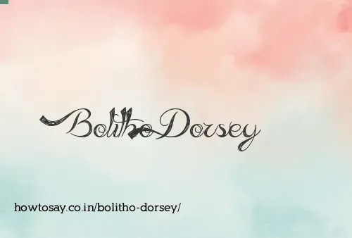 Bolitho Dorsey