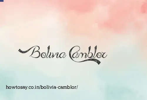 Bolivia Camblor