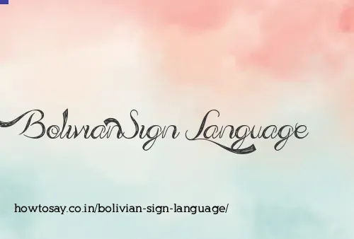 Bolivian Sign Language