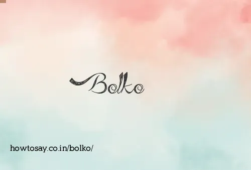 Bolko