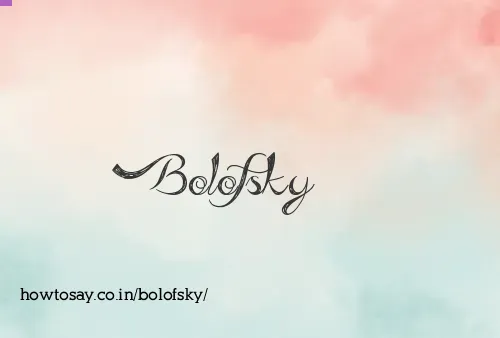 Bolofsky