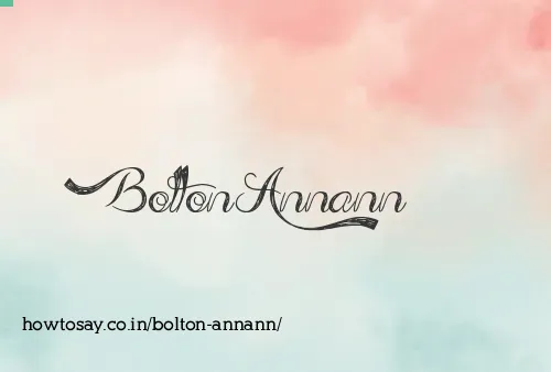 Bolton Annann
