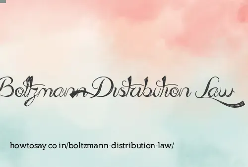 Boltzmann Distribution Law