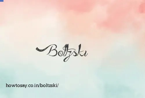 Boltzski
