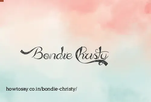 Bondie Christy