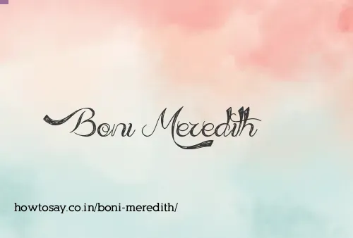 Boni Meredith