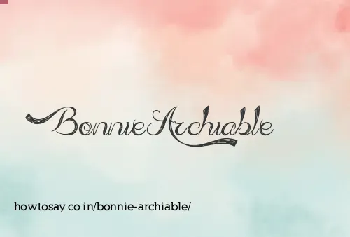 Bonnie Archiable