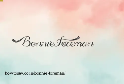 Bonnie Foreman