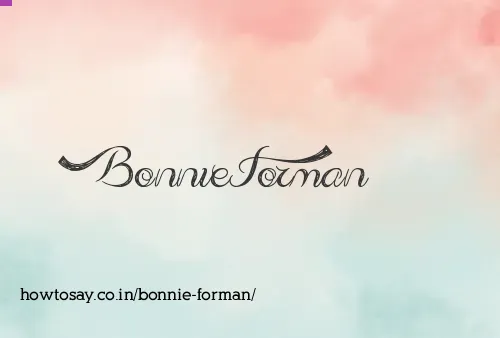 Bonnie Forman