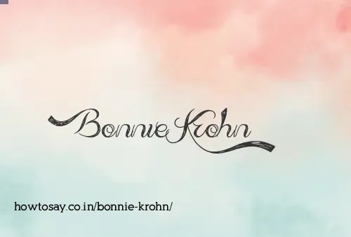 Bonnie Krohn
