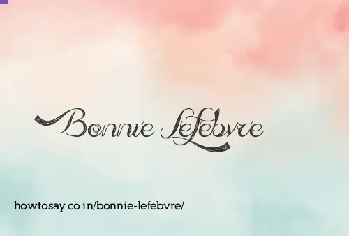 Bonnie Lefebvre