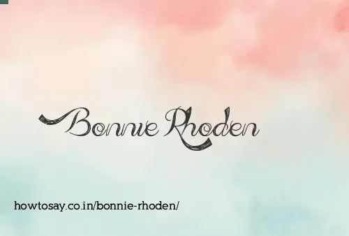 Bonnie Rhoden