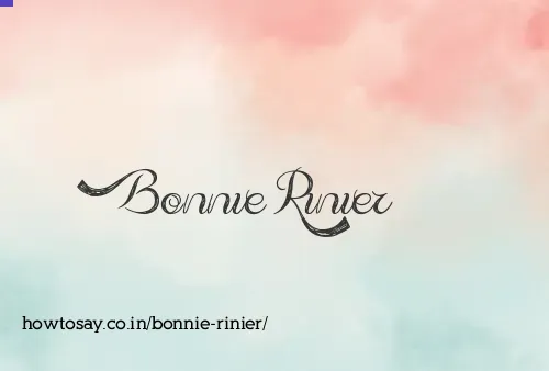 Bonnie Rinier