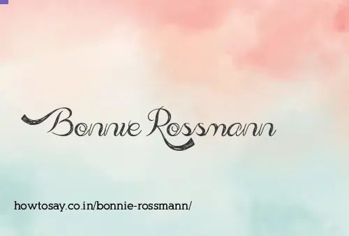 Bonnie Rossmann