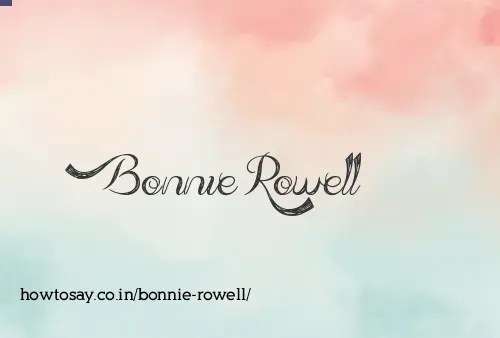Bonnie Rowell