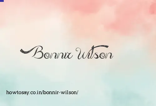 Bonnir Wilson