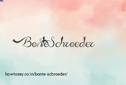 Bonte Schroeder