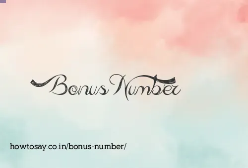 Bonus Number