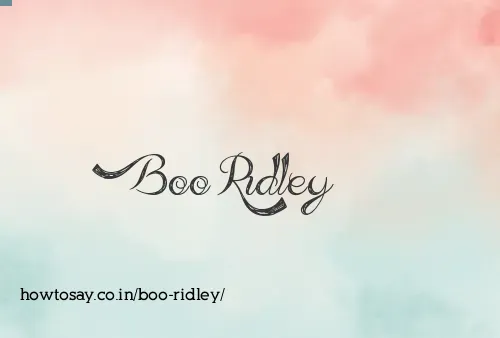 Boo Ridley