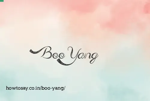 Boo Yang