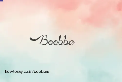 Boobba